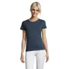 T-shirt da donna colori assortiti a girocollo taglio sfiancato 100% cotone 150gr