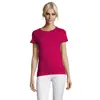 T-shirt da donna colori assortiti a girocollo taglio sfiancato 100% cotone 150gr