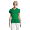T-shirt da donna colori assortiti a girocollo taglio sfiancato 100% cotone 150gr