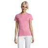 T-shirt da donna colori assortiti a girocollo taglio sfiancato 100% cotone 150gr