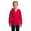 Felpa da bambino unisex colori assortiti con cappuccio e cerniera in cotone e poliestere 260gr