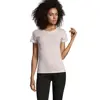 T-shirt da donna colori assortiti a girocollo taglio aderente 100% cotone 150gr
