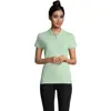 Maglietta polo da donna a maniche corte colori assortiti taglio sfiancato 100% cotone biologico 170gr