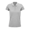 Maglietta polo da donna a maniche corte colori assortiti taglio sfiancato 100% cotone biologico 170gr