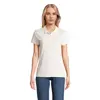 Maglietta polo da donna a maniche corte colori assortiti taglio sfiancato 100% cotone biologico 170gr