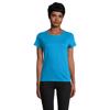 T-shirt da donna colori assortiti a girocollo taglio aderente 100% cotone biologico 175gr