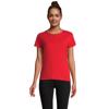 T-shirt da donna colori assortiti a girocollo taglio aderente 100% cotone biologico 175gr