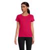 T-shirt da donna colori assortiti a girocollo taglio aderente 100% cotone biologico 175gr