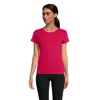 T-shirt da donna colori assortiti a girocollo taglio aderente 100% cotone biologico 175gr