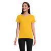 T-shirt da donna colori assortiti a girocollo taglio aderente 100% cotone biologico 175gr
