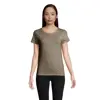 T-shirt da donna colori assortiti a girocollo taglio aderente 100% cotone biologico 175gr