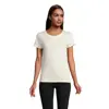 T-shirt da donna colori assortiti a girocollo taglio aderente 100% cotone biologico 175gr