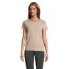 T-shirt da donna colori assortiti a girocollo taglio aderente 100% cotone biologico 175gr