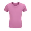 T-shirt da bambino unisex colori assortiti a girocollo taglio aderente 100% cotone biologico 150gr