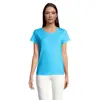 T-shirt da donna colori assortiti a girocollo taglio aderente 100% cotone biologico 150gr