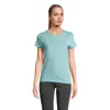 T-shirt da donna colori assortiti a girocollo taglio aderente 100% cotone biologico 150gr