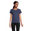 T-shirt da donna colori assortiti a girocollo taglio aderente 100% cotone biologico 150gr