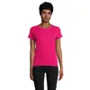 T-shirt da donna colori assortiti a girocollo taglio aderente 100% cotone biologico 150gr