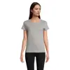 T-shirt da donna colori assortiti a girocollo taglio aderente 100% cotone biologico 150gr