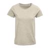 T-shirt da donna colori assortiti a girocollo taglio aderente 100% cotone biologico 150gr