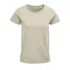 T-shirt da donna colori assortiti a girocollo taglio aderente 100% cotone biologico 150gr