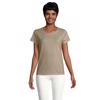 T-shirt da donna colori assortiti a girocollo taglio aderente 100% cotone biologico 150gr