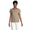 T-shirt da donna colori assortiti a girocollo taglio aderente 100% cotone biologico 150gr