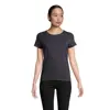 T-shirt da donna colori assortiti a girocollo taglio aderente 100% cotone biologico 150gr