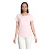 T-shirt da donna colori assortiti a girocollo taglio aderente 100% cotone biologico 150gr