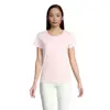 T-shirt da donna colori assortiti a girocollo taglio aderente 100% cotone biologico 150gr
