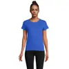 T-shirt da donna colori assortiti a girocollo taglio aderente 100% cotone biologico 150gr