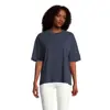 T-shirt oversize donna cotone organico collo rotondo maniche a goccia