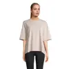 T-shirt oversize donna cotone organico collo rotondo maniche a goccia