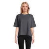 T-shirt oversize donna cotone organico collo rotondo maniche a goccia