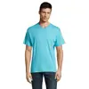 T-shirt da uomo colori assortiti scollo a v taglio regolare 100% cotone 150gr