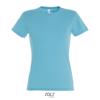 T-shirt da donna colori assortiti a girocollo sottile taglio sfiancato 100% cotone 150gr