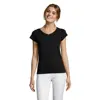 T-shirt da donna colori assortiti scollo a v taglio sfiancato 100% cotone 150gr