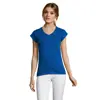 T-shirt da donna colori assortiti scollo a v taglio sfiancato 100% cotone 150gr
