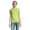 T-shirt da donna colori assortiti a girocollo taglio sfiancato 100% cotone 190gr