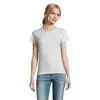 T-shirt da donna colori assortiti a girocollo taglio sfiancato 100% cotone 190gr