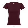 T-shirt da donna colori assortiti a girocollo taglio sfiancato 100% cotone 190gr