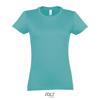T-shirt da donna colori assortiti a girocollo taglio sfiancato 100% cotone 190gr