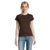 T-shirt da donna colori assortiti a girocollo taglio sfiancato 100% cotone 190gr
