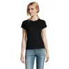 T-shirt da donna colori assortiti a girocollo taglio sfiancato 100% cotone 190gr