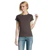 T-shirt da donna colori assortiti a girocollo taglio sfiancato 100% cotone 190gr