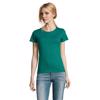 T-shirt da donna colori assortiti a girocollo taglio sfiancato 100% cotone 190gr