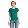 T-shirt da donna colori assortiti a girocollo taglio sfiancato 100% cotone 190gr