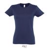 T-shirt da donna colori assortiti a girocollo taglio sfiancato 100% cotone 190gr
