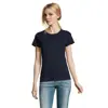 T-shirt da donna colori assortiti a girocollo taglio sfiancato 100% cotone 190gr