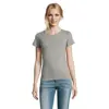 T-shirt da donna colori assortiti a girocollo taglio sfiancato 100% cotone 190gr